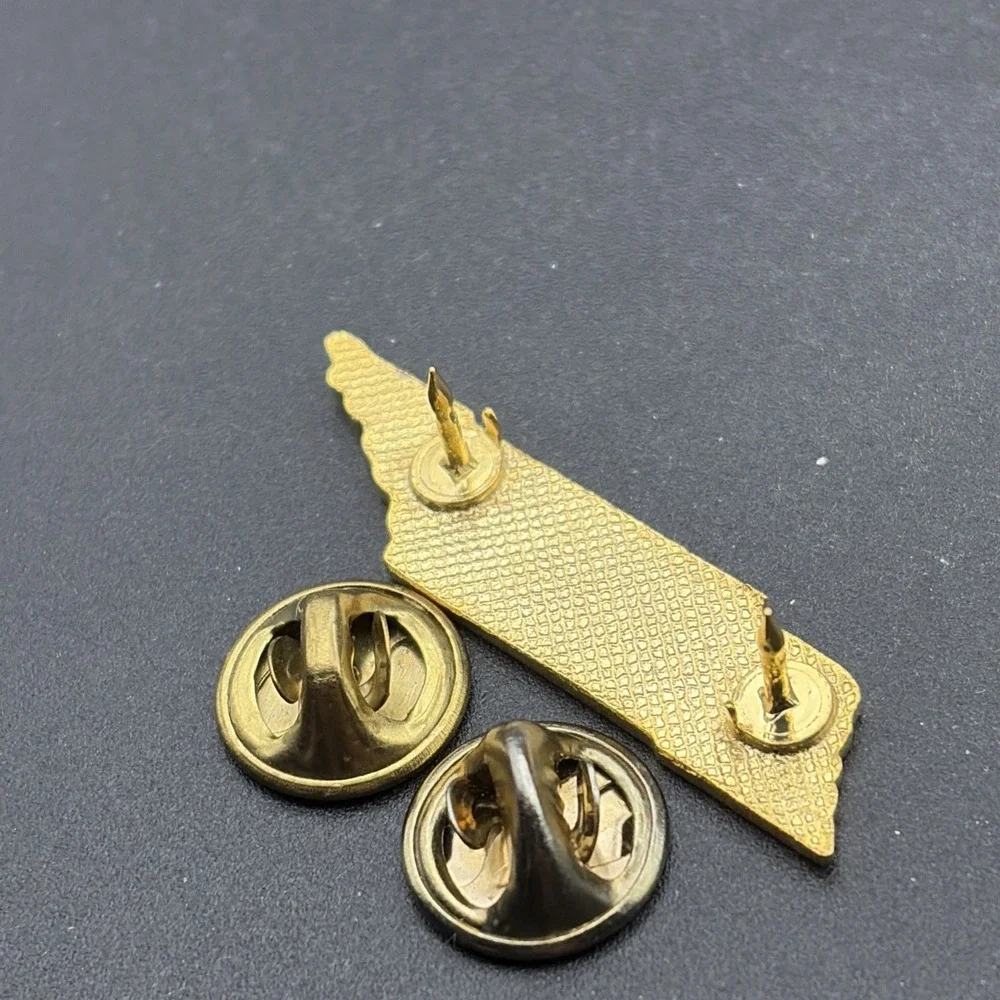 Johnson City Tennessee State Outline Gold Tone Lapel Hat‎ Pin